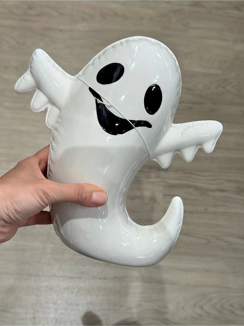 Ghost Figurine Decor in White & Black